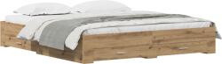 vidaXL Ágykeret Fiókokkal Artisan Tölgy 180x200 cm Falszerkezet (3333961) (3333961)