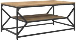 vidaXL Dohányzóasztal Polccal, Művészi Tölgy 90x50x40 cm-ből készült (868236) (868236)