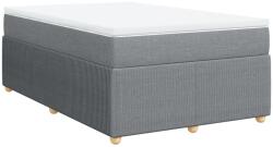 vidaXL világosszürke szövet rugós ágy matraccal 120 x 200 cm (3285560) (3285560)