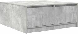 vidaXL betonszürke dohányzóasztal fiókokkal 100x100x40 cm (3328402) (3328402)