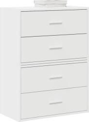 vidaXL 2 db fehér szerelt fa szekrény 2 fiókkal 60 x 31 x 40 cm (858822) (858822)