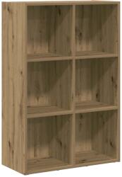 vidaXL Kézműves tölgyszínű szerelt fa könyv-/tálalószekrény 66x30x98cm (855827) (855827)