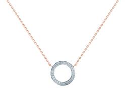 SAVICKI Кръгло колие от розово злато 585 с бели диаманти 0.08К, 42 см