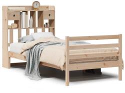 vidaXL tömör fenyőfa könyvespolcos ágy matrac nélkül 90 x 190 cm (3321924) (3321924)