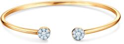 SAVICKI Гривна Bangle, бяло и жълто злато 585, бял диамант 0.06К, 2.5mm