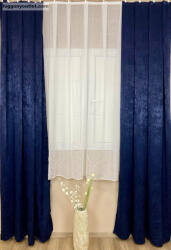 fuggonyoutlet Kész Sötétitő Függöny Szoft Sötét Kék, 130x250 cm, 2db-os csomag