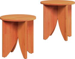 vidaXL Kávasztal Szett 2 pcs Viaszbarna 41.5 x 41.5 x 44 cm (873546) (873546)