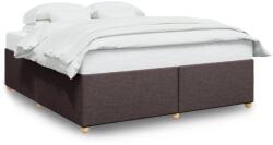 vidaXL sötétbarna szövet ágykeret matrac nélkül 200 x 200 cm (3284760) (3284760)