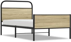 vidaXL ágykeret matrac nélkül 90x190 cm sonoma tölgyfa műfa (4100438) (4100438)