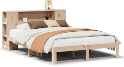 vidaXL tömör fenyőfa könyvespolcos ágy matrac nélkül 140 x 190 cm (3322511) (3322511)