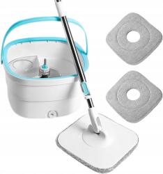 100 Felmosó 360 forgó rotációs szett 4 cserélhető betét 2 vízrekesz (360)