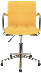 vidaXL mustársárga szövetborítású forgó étkezőszék (3088162) (3088162)