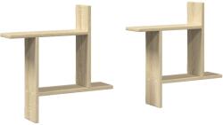vidaXL 2 db sonoma tölgy színű szerelt fa fali polc 50 x 12 x 50 cm (853256) (853256)