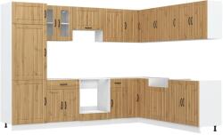 vidaXL 14 részes konyhaszekrény szett Lucca kézműves tölgy mérnöki fa (3314990) (3314990)