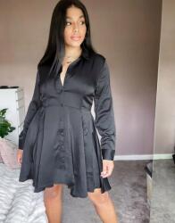 UNIQUE21 Ruha Fekete Szatén Mini 44 XXL Rzm XXL