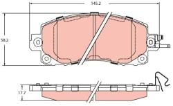 TRW Sada brzdových platničiek kotúčovej brzdy TRW GDB2216 (GDB2216)