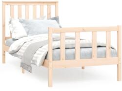 vidaXL tömör fenyőfa ágykeret fejtámlával 100 x 200 cm (3188196) (3188196)