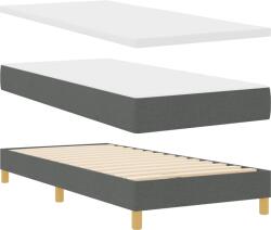vidaXL Boxspring Ágy Matracokkal Szürke, 100x200 cm, Szövet (3340200) (3340200)