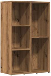 vidaXL kézműves tölgy színű szerelt fa könyvszekrény 45x25x80 cm (855781) (855781)