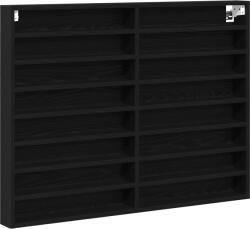 vidaXL Vitrine Szekrény Fekete Tölgy 100x8, 5x75 cm Műszaki Fa (869188) (869188)