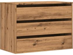 vidaXL kézműves tölgy szerelt fa fiókos sarokszekrény 80 x 41 x 58 cm (852860) (852860)