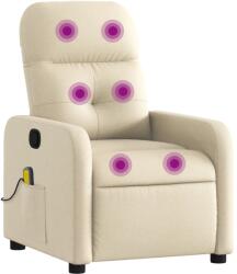 vidaXL krémszínű szövet dönthető masszázsfotel (374214) (374214)