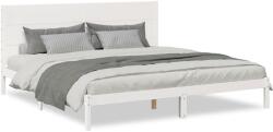 vidaXL fehér tömör fa extra hosszú ágykeret matrac nélkül 200 x 220 cm (3309292) (3309292)
