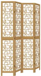 vidaXL 4 paneles barna tömör császárfa térelválasztó (358868) (358868)