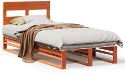 vidaXL viaszbarna tömör fenyőfa ágy matrac nélkül 90 x 190 cm (850823) (850823)