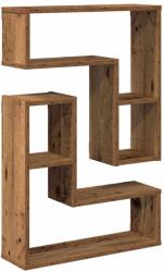 vidaXL 2 db antik fa színű szerelt fa fali kockapolc 50x15x50 cm (856604) (856604)