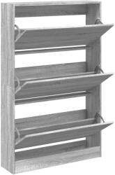 vidaXL szürke sonoma színű szerelt fa cipősszekrény 80 x 21 x 125, 5 cm (839929) (839929)