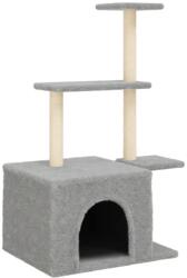 vidaXL világosszürke macskabútor szizál kaparófákkal 110 cm (172104) (172104)