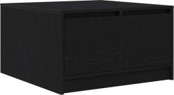 vidaXL fekete tölgyfa dohányzóasztal fiókokkal 70, 5x70x40 cm (3328409) (3328409)