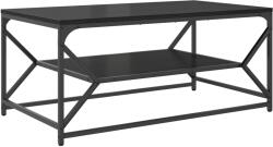 vidaXL Dohányzóasztal polccal Fekete tölgy 90x50x40 cm Furnérozott (868231) (868231)