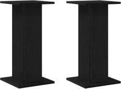 vidaXL Hangfal állvány 2 db Fekete tölgy 30x30x60 cm Műanyag (3345112) (3345112)