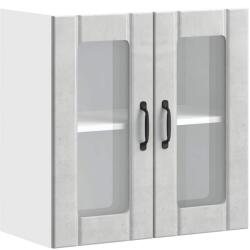 vidaXL Konyhai fali szekrény üvegajtóval Lucca beton szürke műfa (853911) (853911)