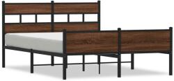 vidaXL barna tölgy színű szerelt fa ágykeret matrac nélkül 140x200 cm (4017345) (4017345)