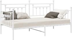 vidaXL Nappali ágykeret Fehér 100x190 cm Acél (42002674) (42002674)