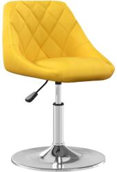 vidaXL 4 db mustársárga bársony forgó étkezőszék (3088765) (3088765)