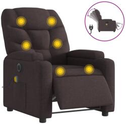 vidaXL sötétbarna szövet elektromos dönthető masszázsfotel (3204589) (3204589)