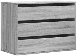 vidaXL szürke sonoma színű szerelt fa fiókos sarokszekrény 80x41x58 cm (852857) (852857)