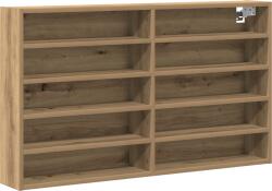 vidaXL Vitrine Cabinet Artisan Oak 100x15x58 cm Műgyanta Fa (873905) (873905)