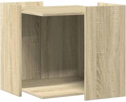 vidaXL sonoma tölgy színű szerelt fa macskaalomdoboz 53 x 53 x 51 cm (857753) (857753)