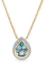 SAVICKI Colier aur 585 topaz albastru 0.06 ct 42 cm - savicki - 6 561,00 RON