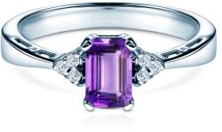 SAVICKI Inel de logodnă Savicki: aur alb, ametist, diamante - savicki - 4 938,00 RON