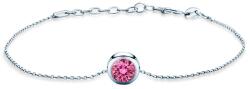 SAVICKI Brățară Celebrity din aur alb 585 cu diamant roz de laborator 0.5 ct 18+3 cm