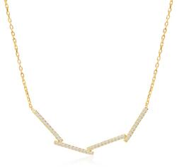 SAVICKI Colier dreptunghi din aur 585 cu diamante albe 0.28 ct 44 cm - savicki - 4 395,00 RON