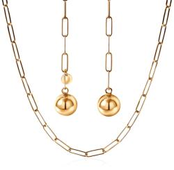 SAVICKI Colier din argint placat cu aur 99 cm