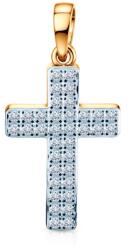 SAVICKI Pandantiv cruce SAVICKI: aur bicolor, diamante - savicki - 3 592,00 RON