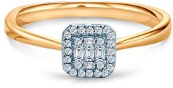 SAVICKI Inel de logodnă SAVICKI: aur bicolor, diamante - savicki - 5 753,00 RON